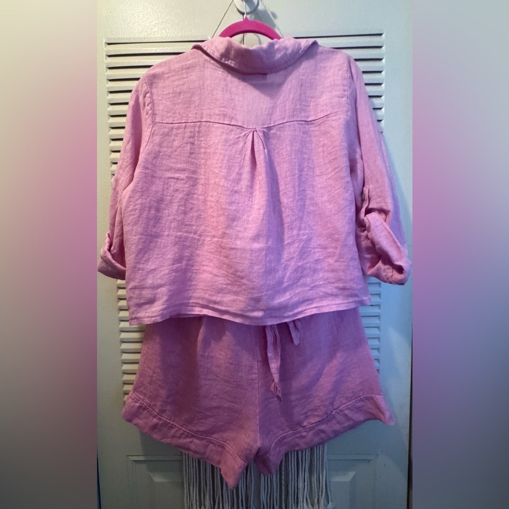 MEO MELI Linen Top and Short Set Sz - Picture 7 of 9